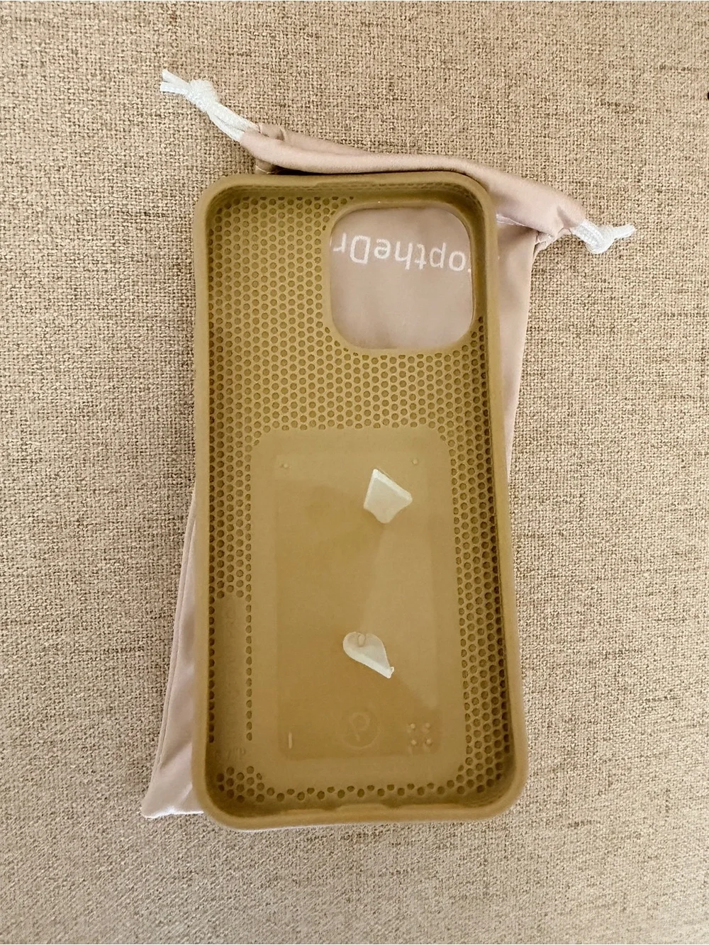 Used - Loopy Phone Case in color Beige sized for iPhone 14 Pro Max